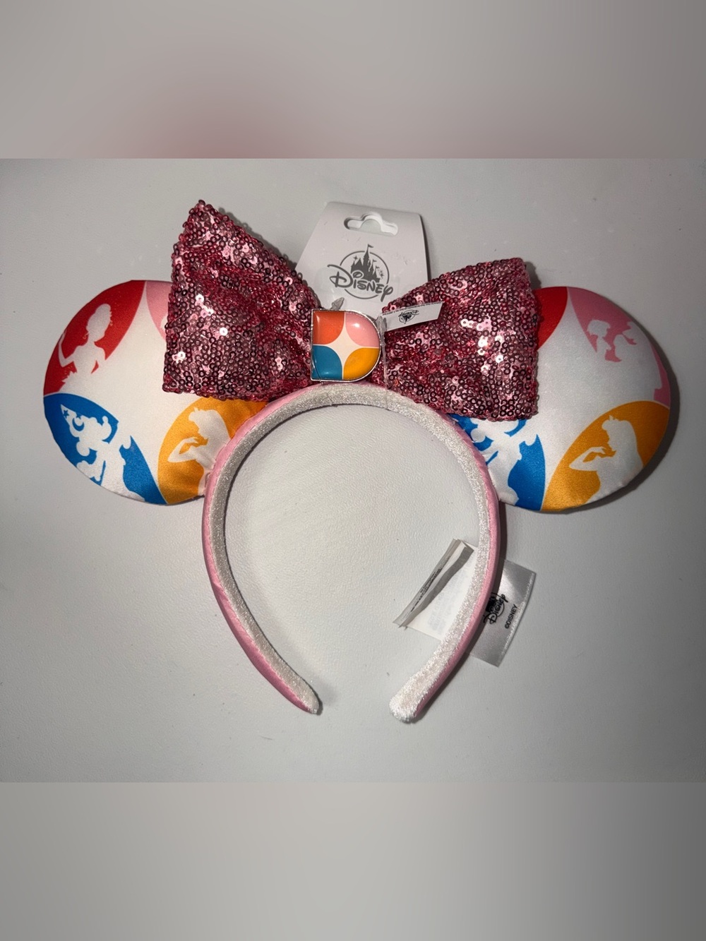 Disneyland DVC Pink Sequin Bow Minnie Ear Headband
